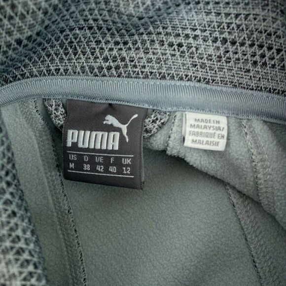 Puma Gray Long Sleeve Zip Up Stand Up Collar Track Jacket Size Medium - Picture 5 of 9